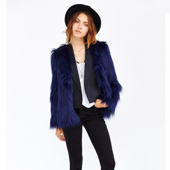 Ladakh UO faux fur jacket Margot boho mod rock fun - Picture 2 of 6